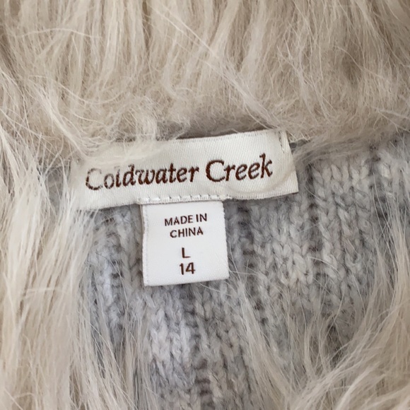 Button Up Faux-Fur Collared Duster Cardigan - Picture 2 of 3